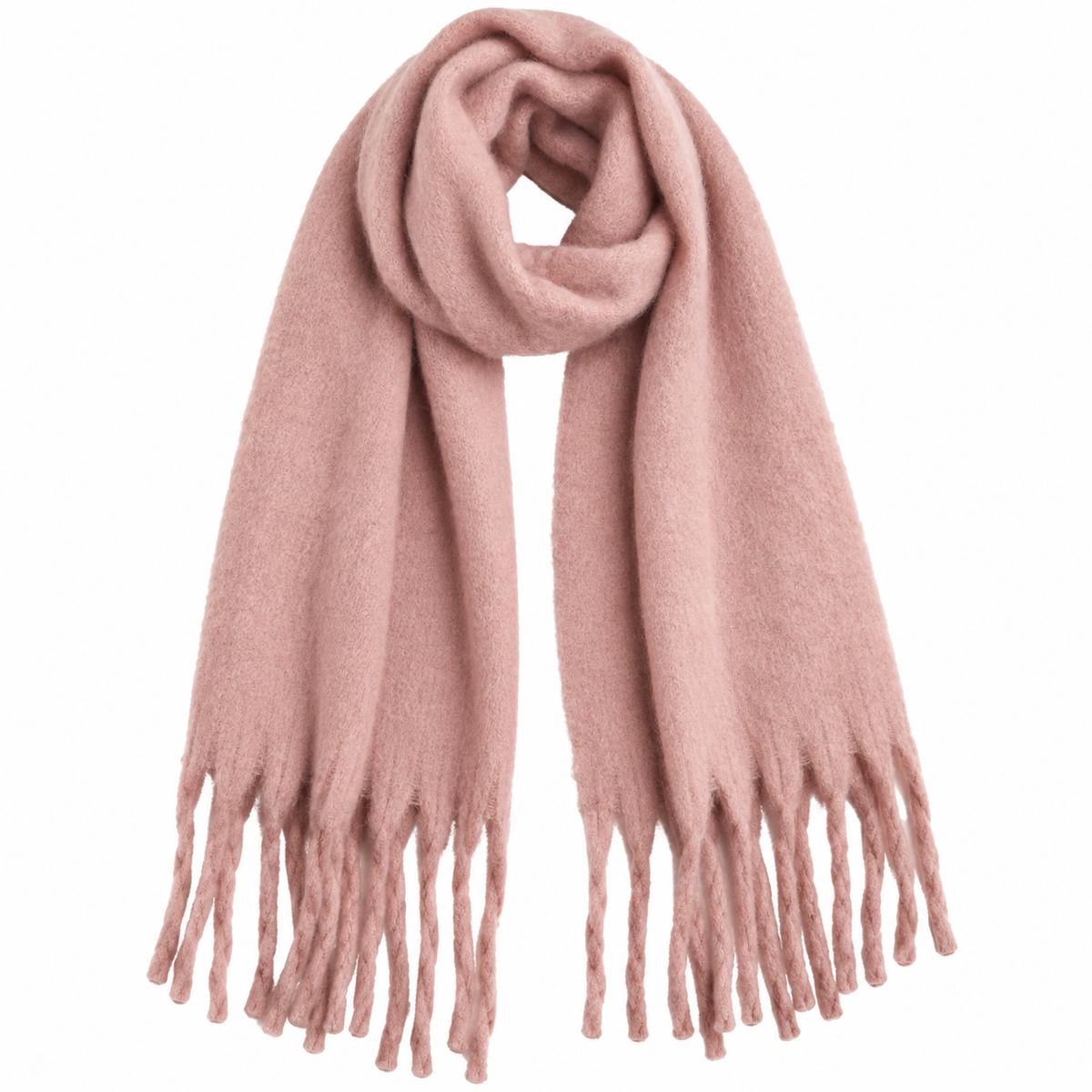 Kuscheliger Oversize Schal mit Fransen