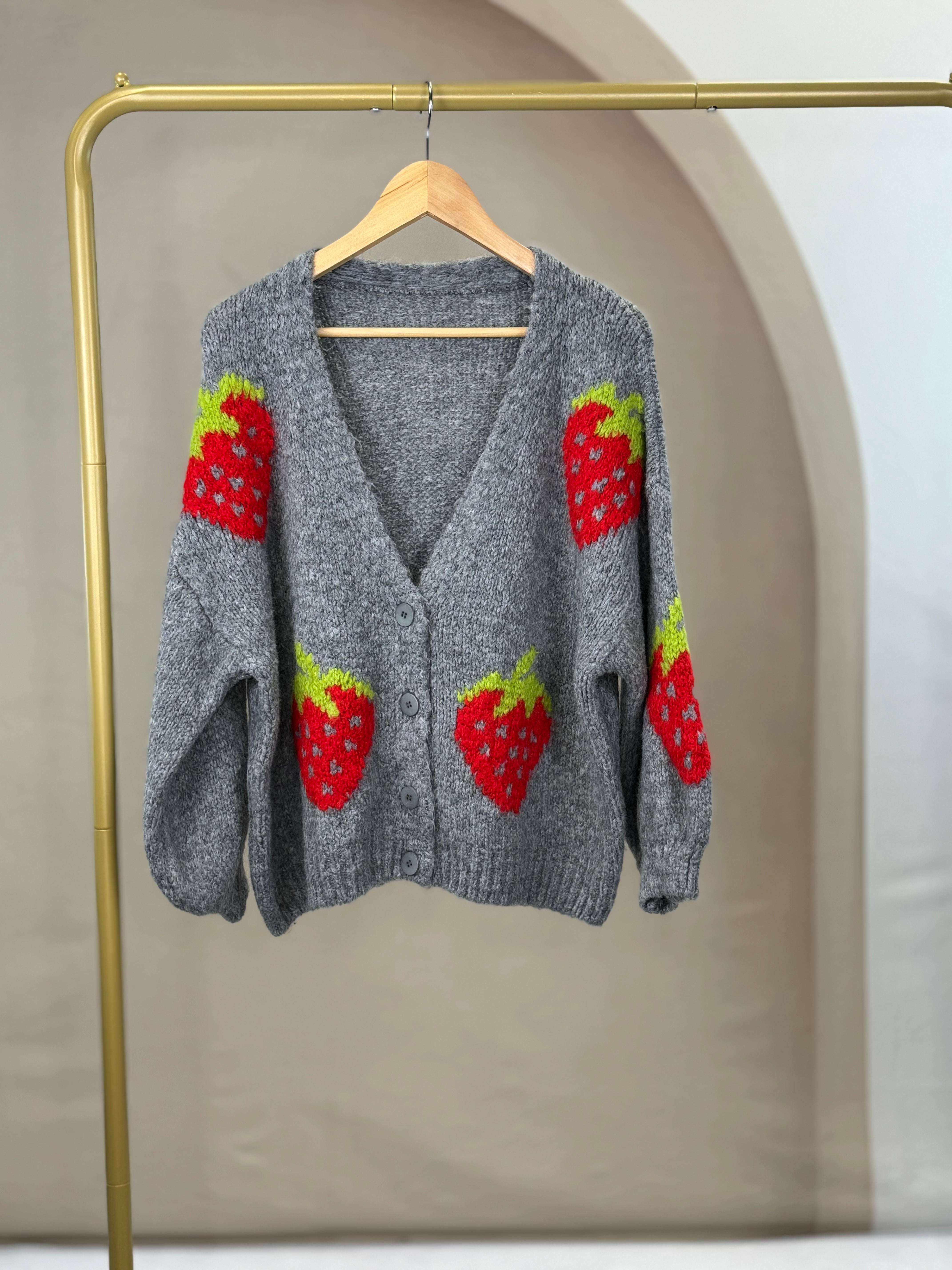 Erdbeer Cardigan