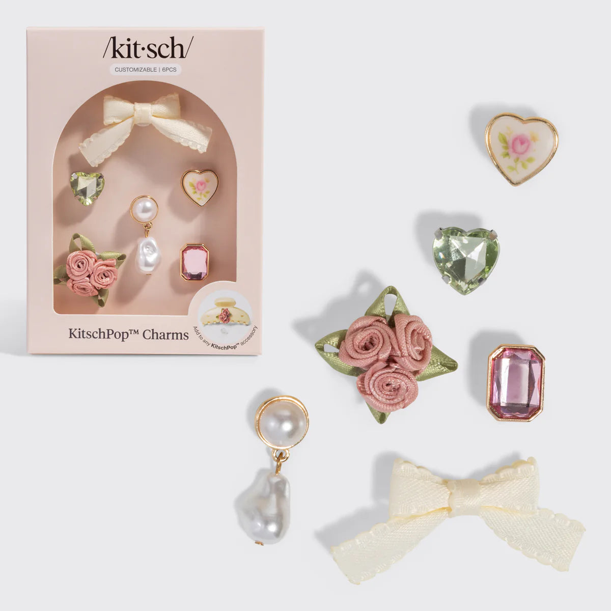 Kitsch Pop Charms in Vintage Pink – Personalisiere deine Haarklammer