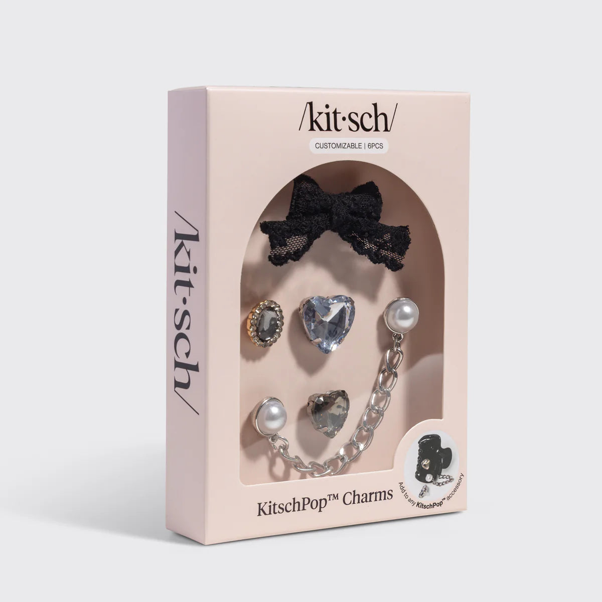 Kitsch Pop Charms in Vintage Black – Personalisiere deine Haarklammer