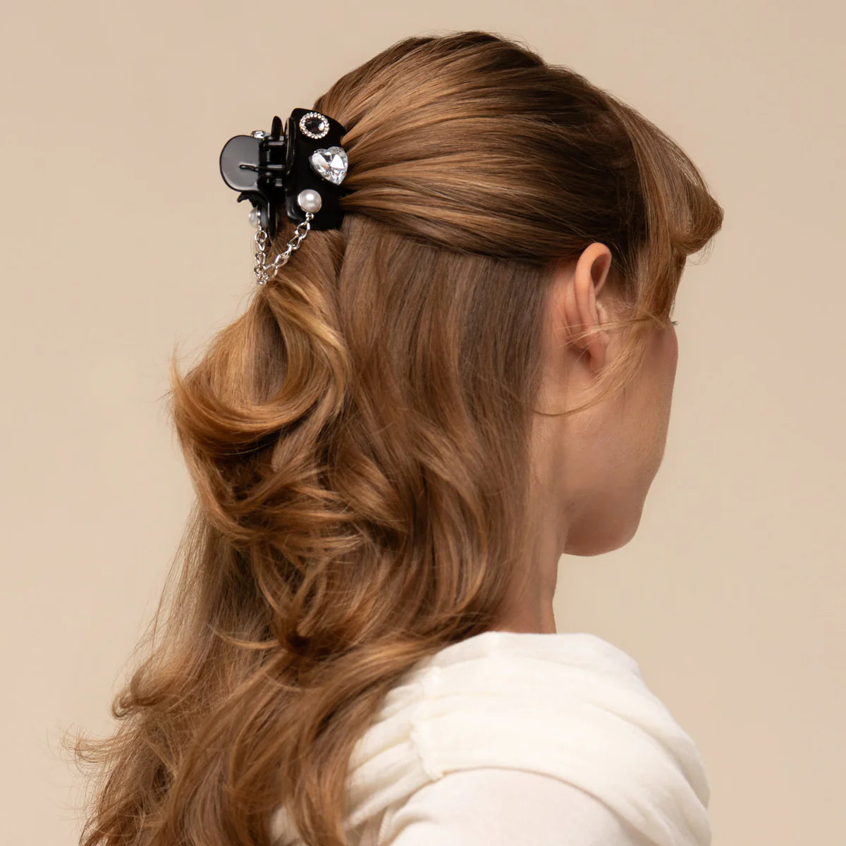 Kitsch Pop Cloud Clip Haarspange & Charms – Vintage Schwarz
