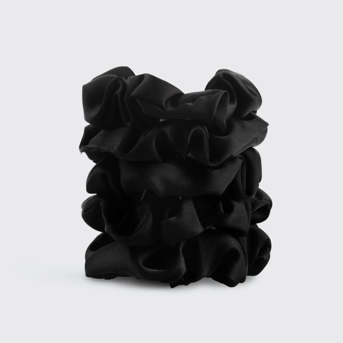 Kitsch Soft Satin – Haarschonende Satin Scrunchies | Black 5er Set