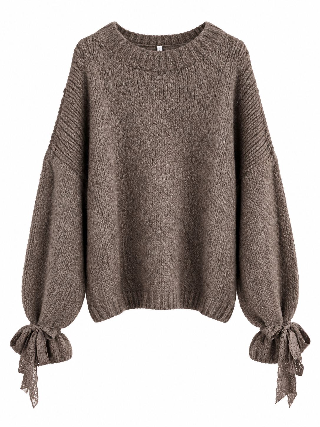 Oversize Strickpullover mit Schleifendetails