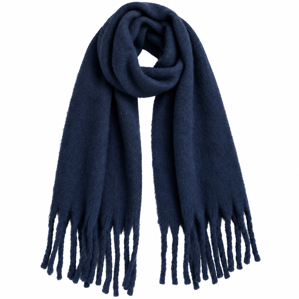 Kuscheliger Oversize Schal mit Fransen