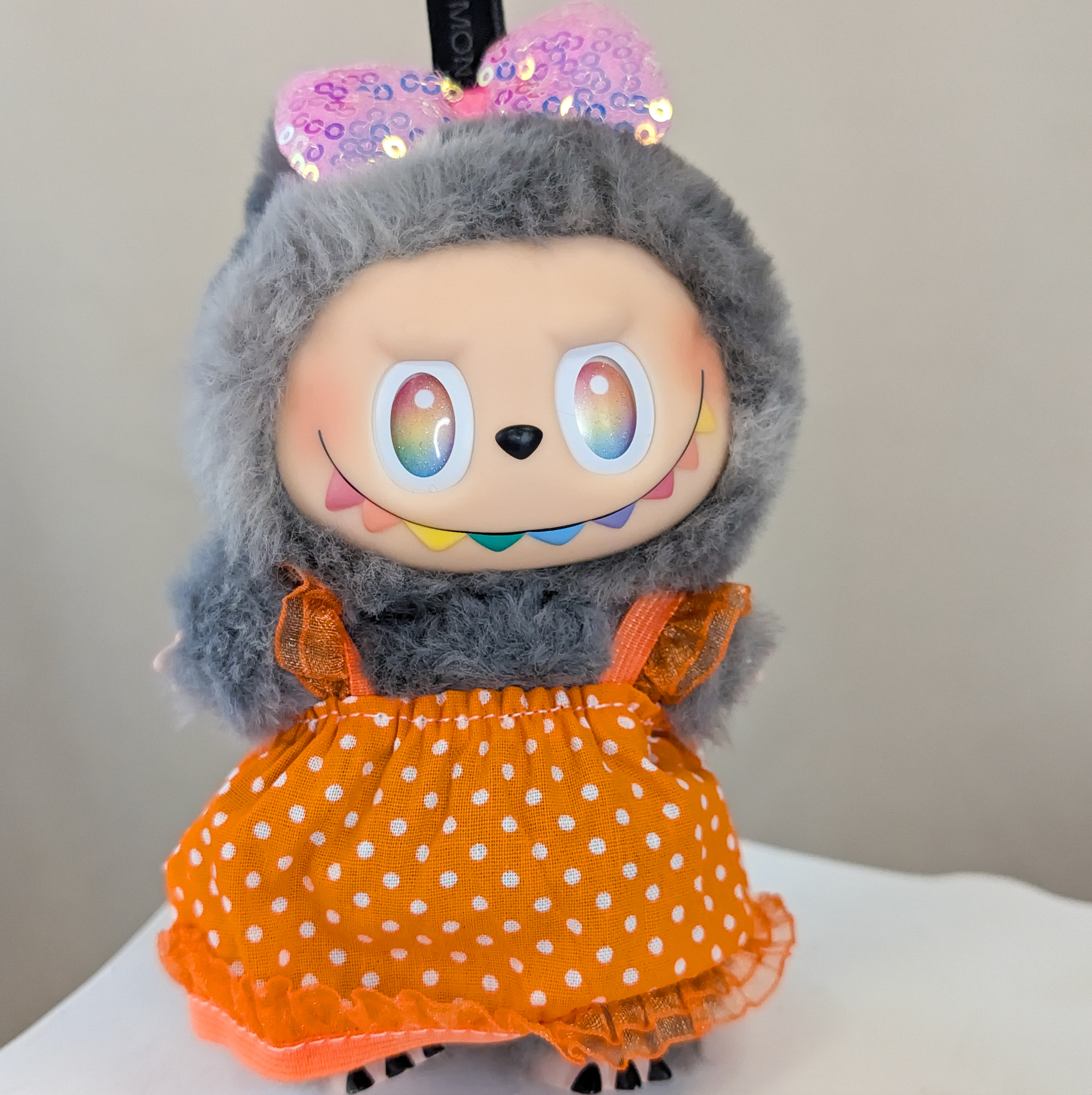 Labubu Outfit - Orange Bow