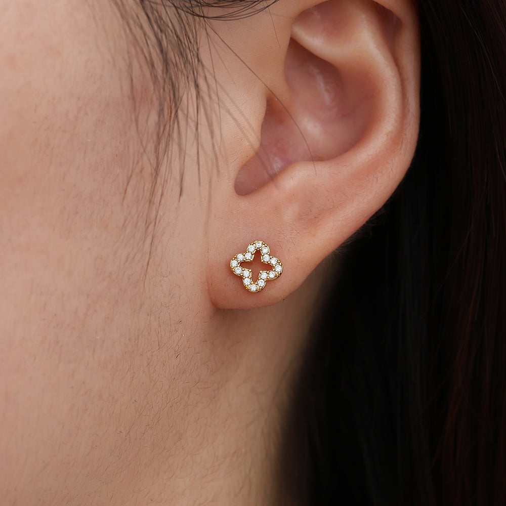 Lucky Diamond Clover Ohrringe