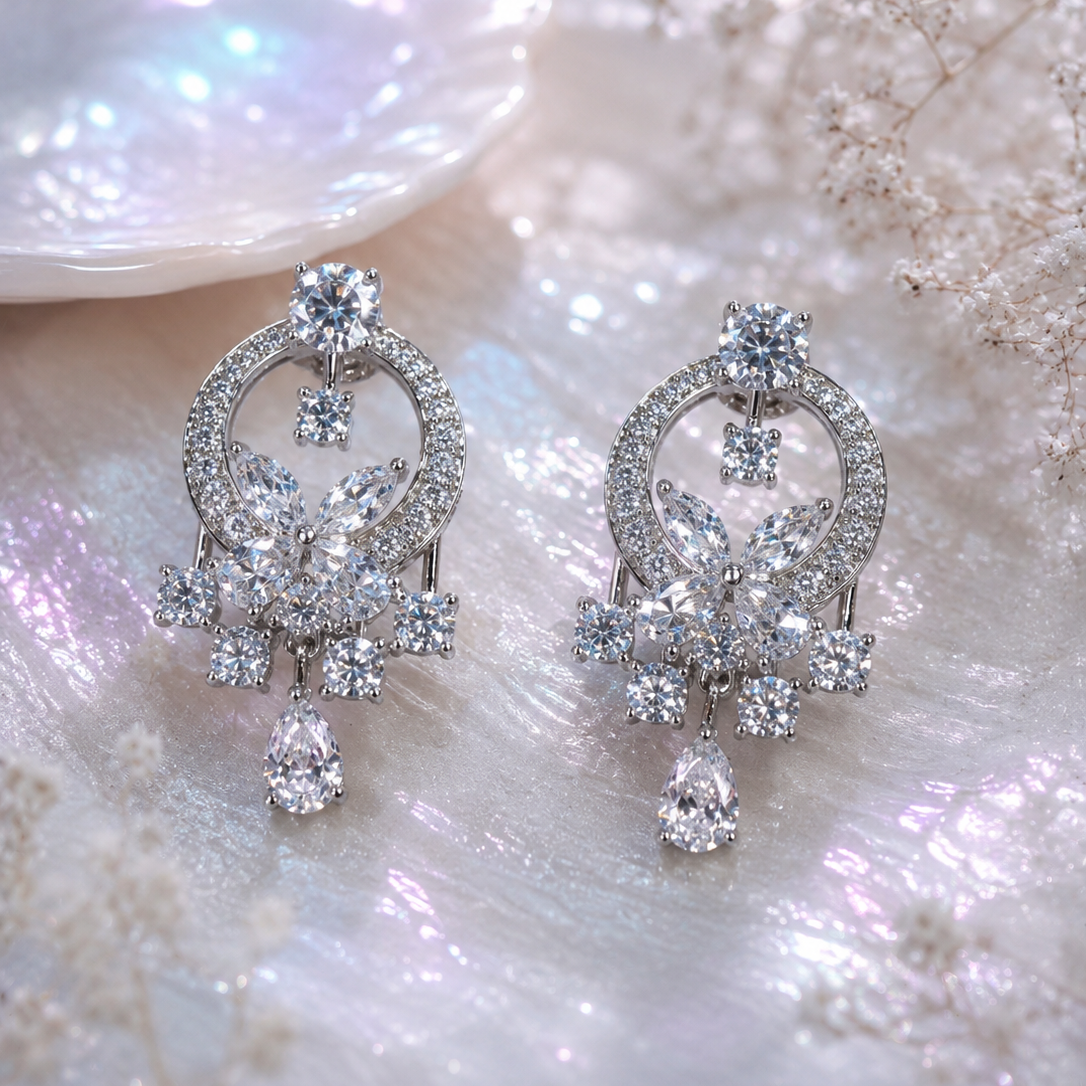 ANTHEIA – VVS1 Moissanit Schmetterling Ohrringe | 925 Sterling Silber