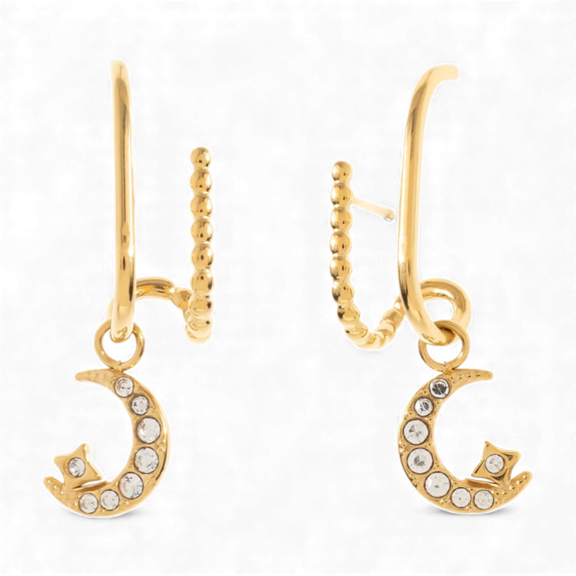 Moon Double Cuff Ohrringe