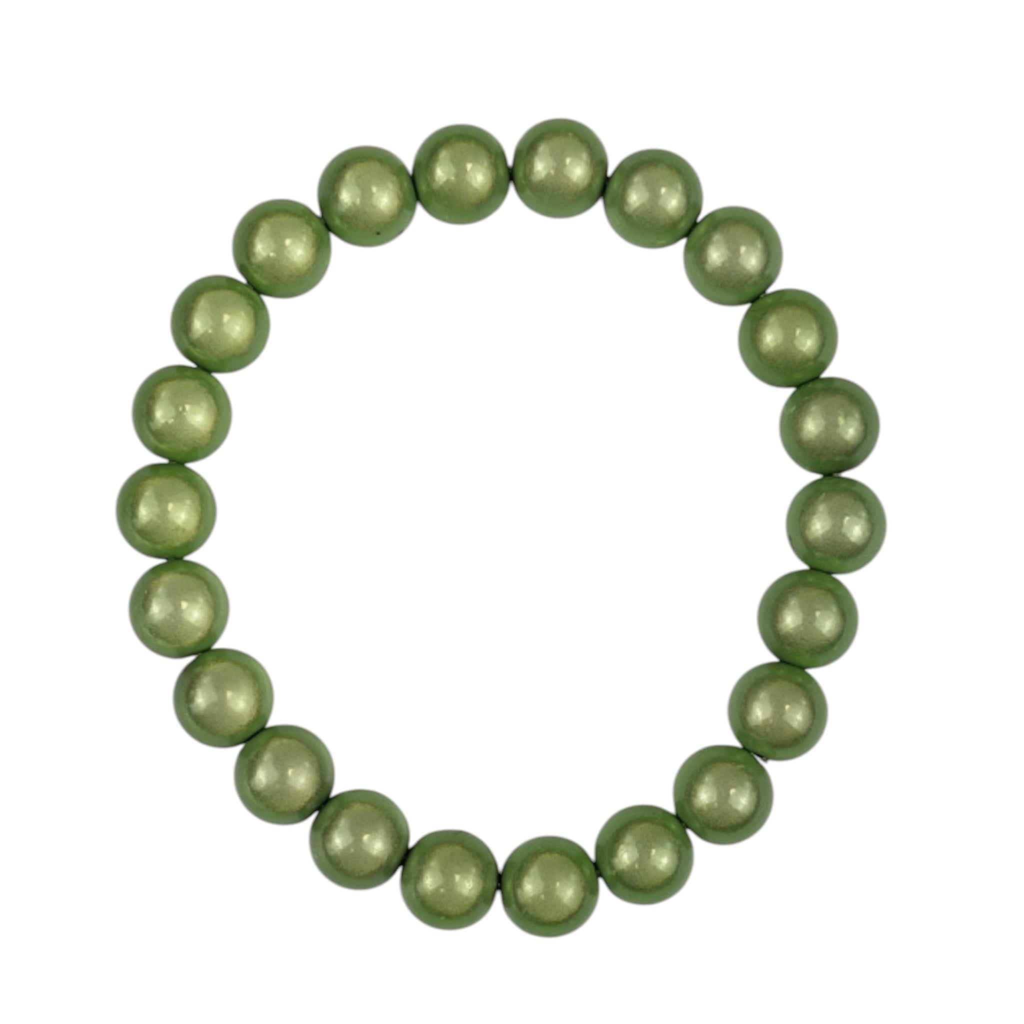 Magic Pearl Armband Olivgrün