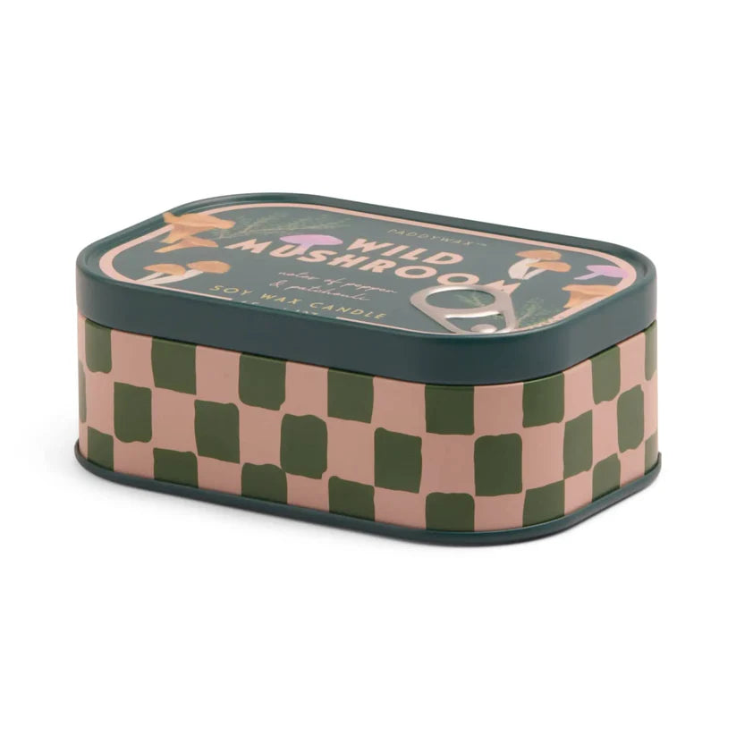 Wild Mushroom Duftkerze in Metalldose - Patchouli & Pfeffer – Paddywax Bistro Kollektion