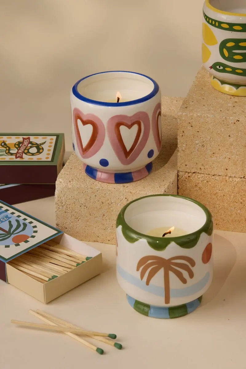 Herzen Duftkerze in Keramikgefäß - Rosewood Vanilla – Paddywax A Dopo Kollektion