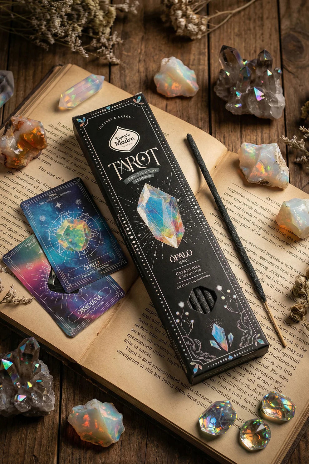Sagrada Madre Tarot Gems Räucherstäbchen – Opal | Weihrauch & Myrrhe | Kreativität & Intuition