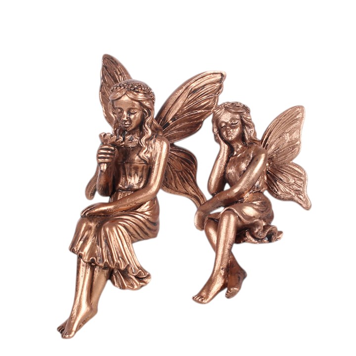2er-Set Fairy Shelf Sitter - Feenfiguren für Regal & Ablage