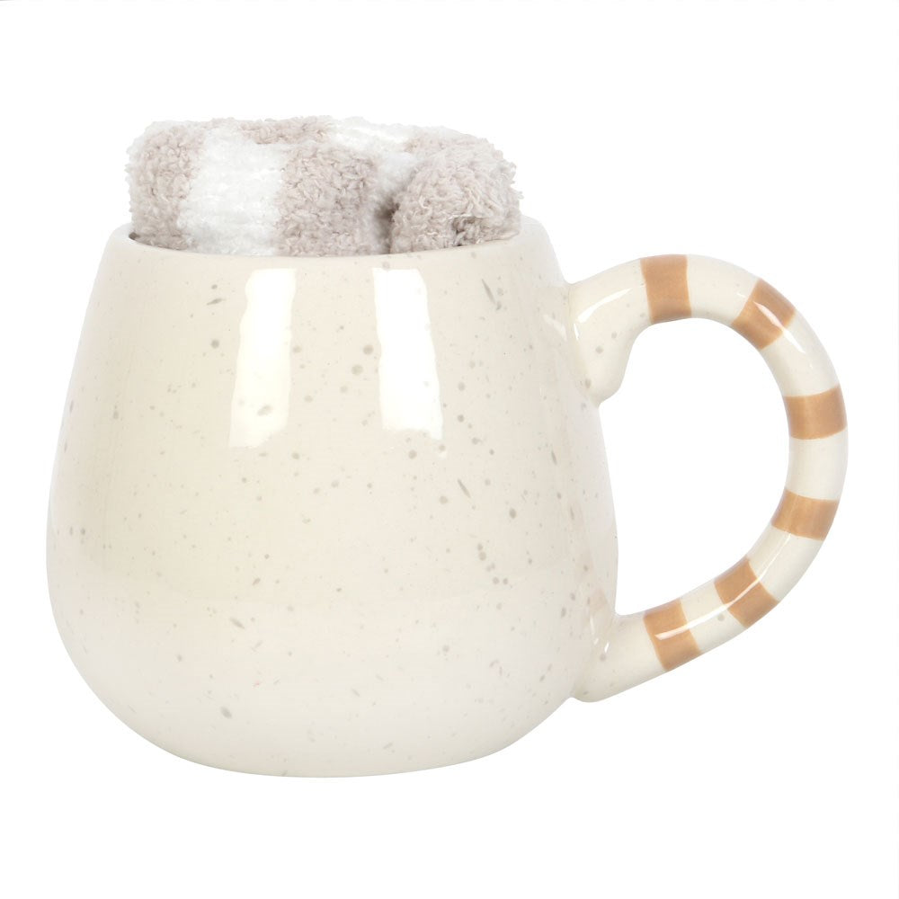 Schneemann Tasse und Kuschelsocken-Set