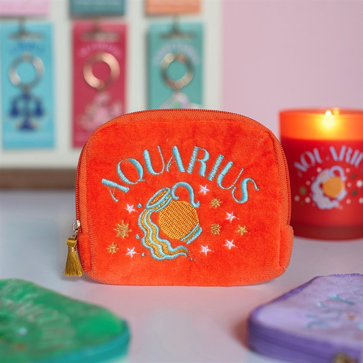 Sternzeichen Samttäschchen Wassermann ♒ – Aquarius Zodiac Velvet Pouch