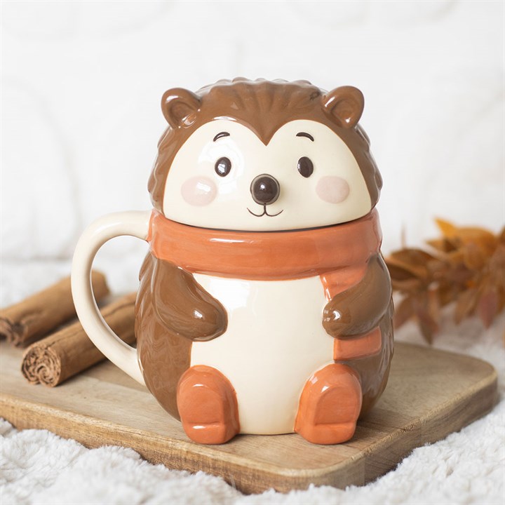 „Hazel Hedgehog“ Keramik Tasse mit Deckel im Igel Design
