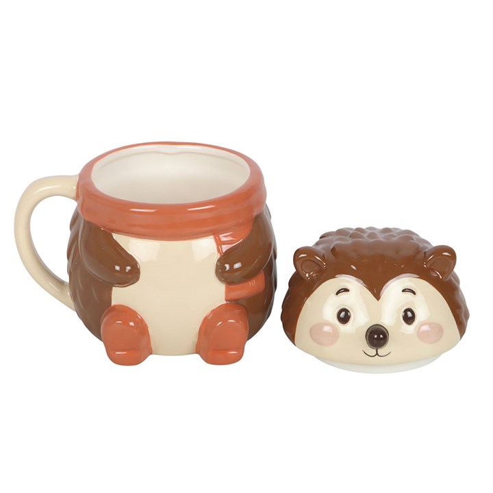 „Hazel Hedgehog“ Keramik Tasse mit Deckel im Igel Design