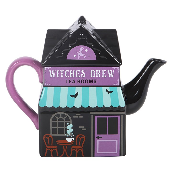 Hexenhaus Keramik Teekanne „Witches Brew Tea Rooms“ – Für magische Teemomente