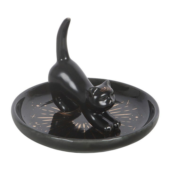 Black Cat Deko-Teller – Ablage für Schmuck mit Katzen Design