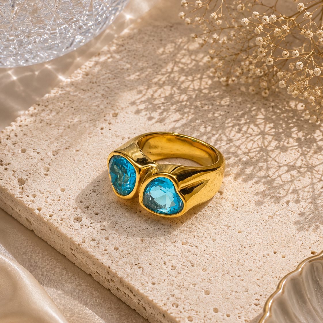 Twin Heart Ring