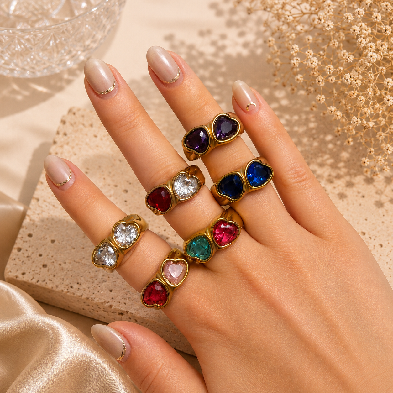 Twin Heart Ring