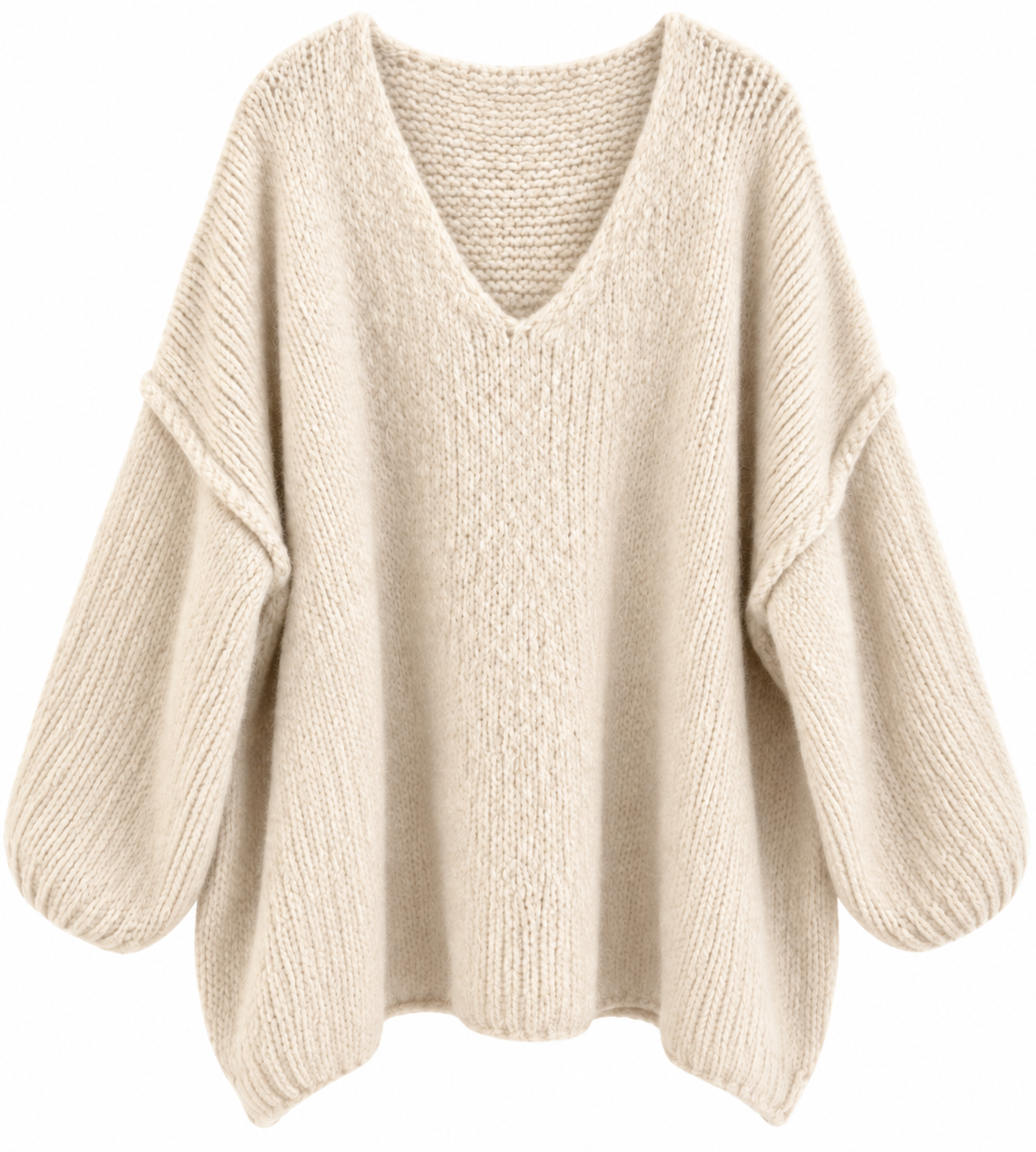 Kuscheliger Oversize Strickpullover mit Wolle