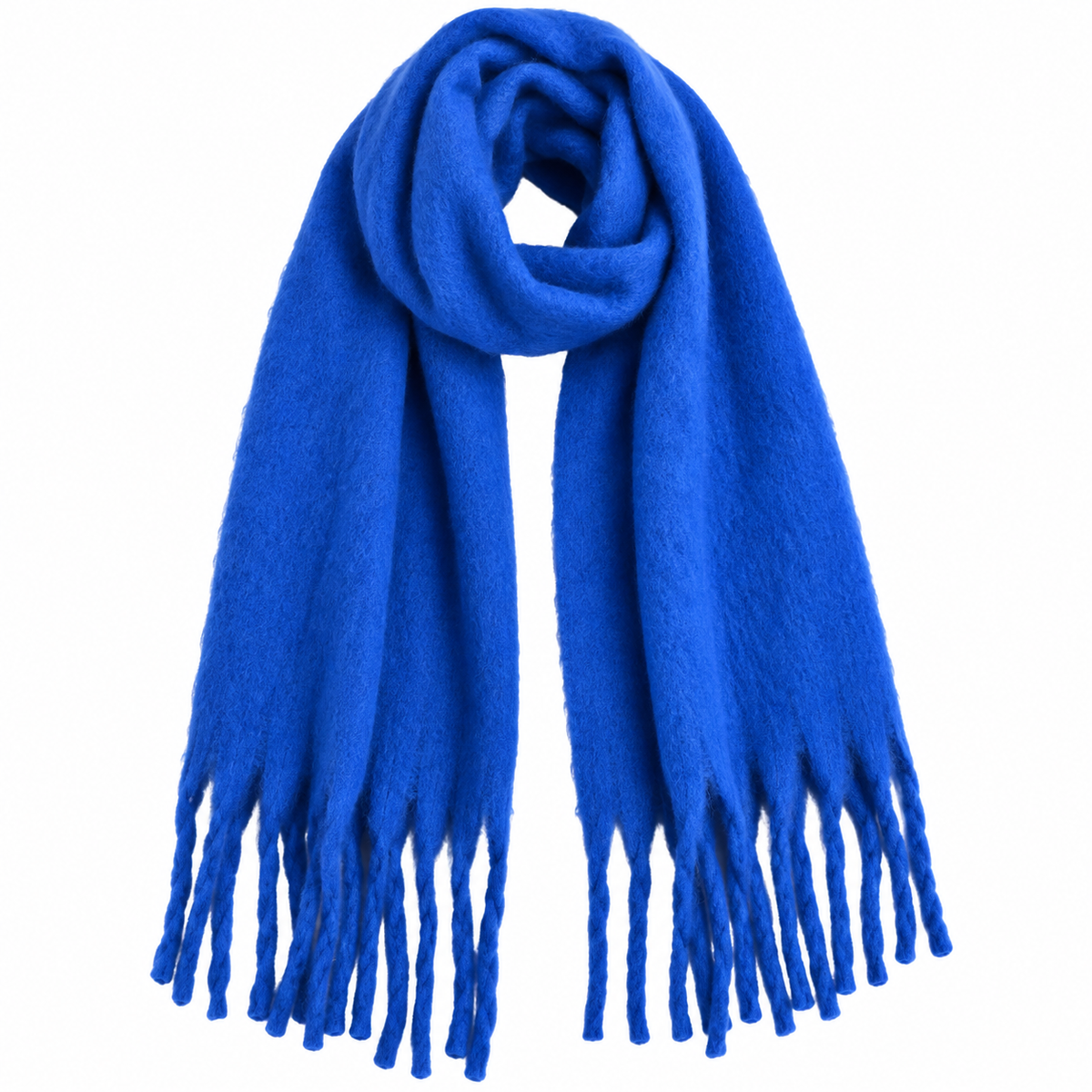 Kuscheliger Oversize Schal mit Fransen