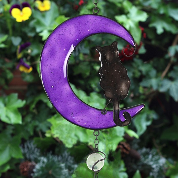 Midnight Cat – Windspiel mit Schwarzer Katze