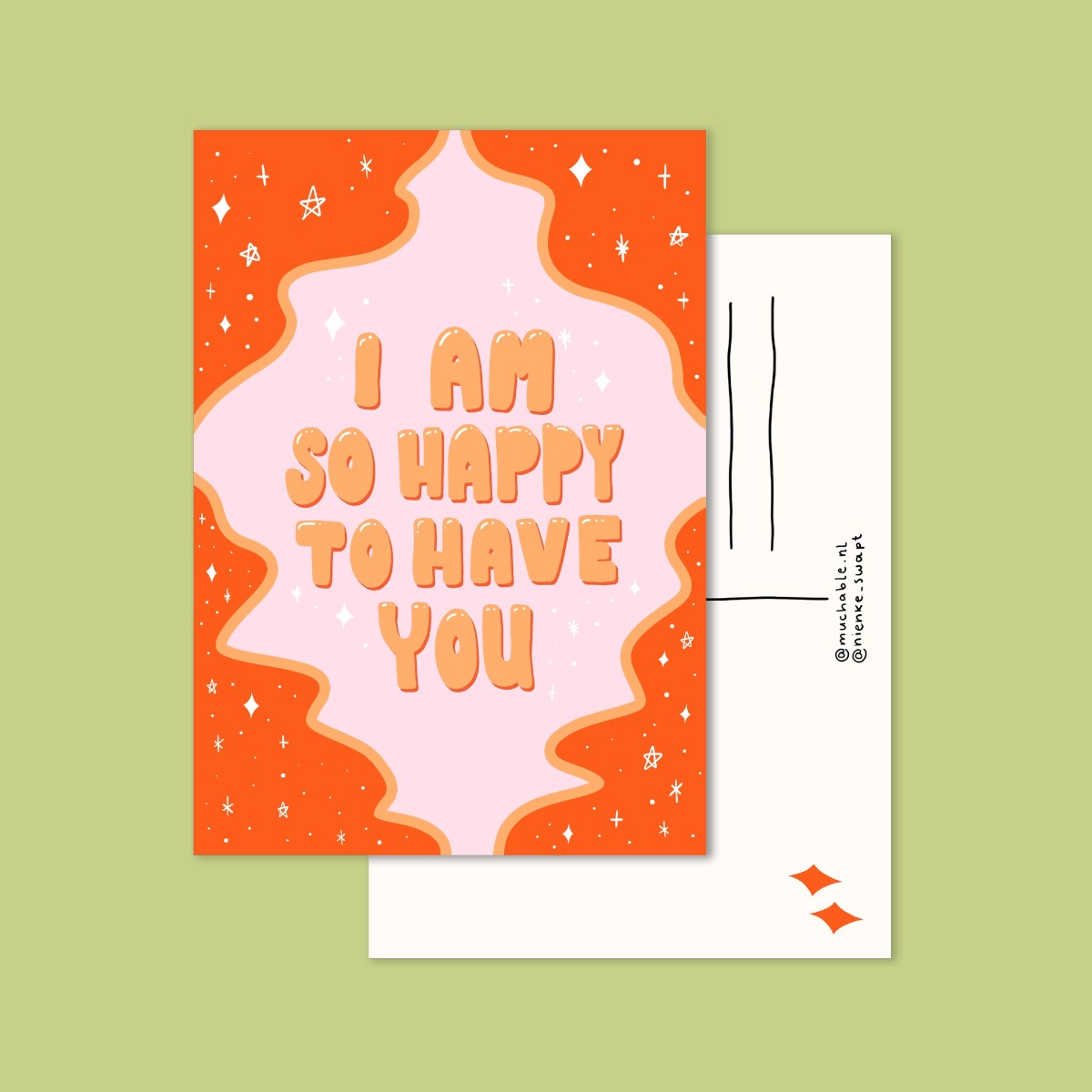 Postkarte - Happy to have you