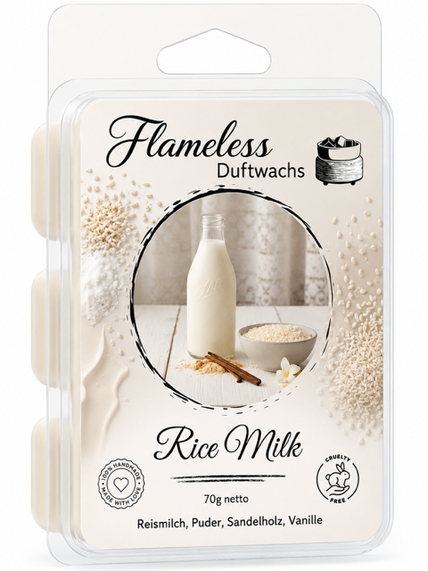 FLAMELESS Soja-Duftwachs RICE MILK 70 g
