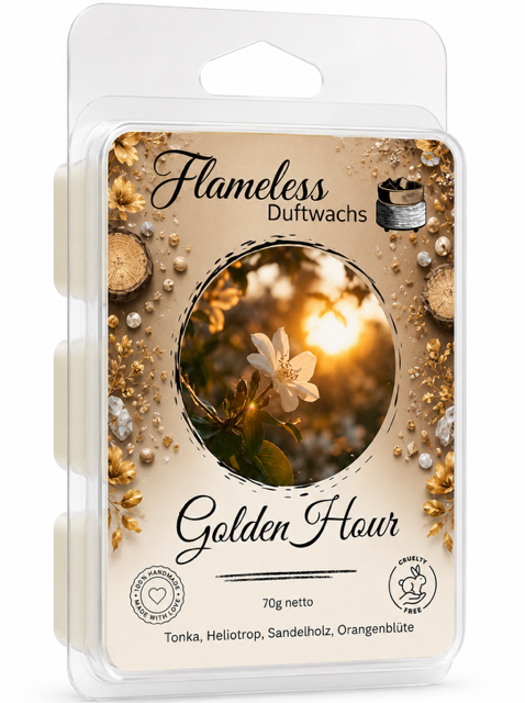 FLAMELESS Soja-Duftwachs GOLDEN HOUR 70 g