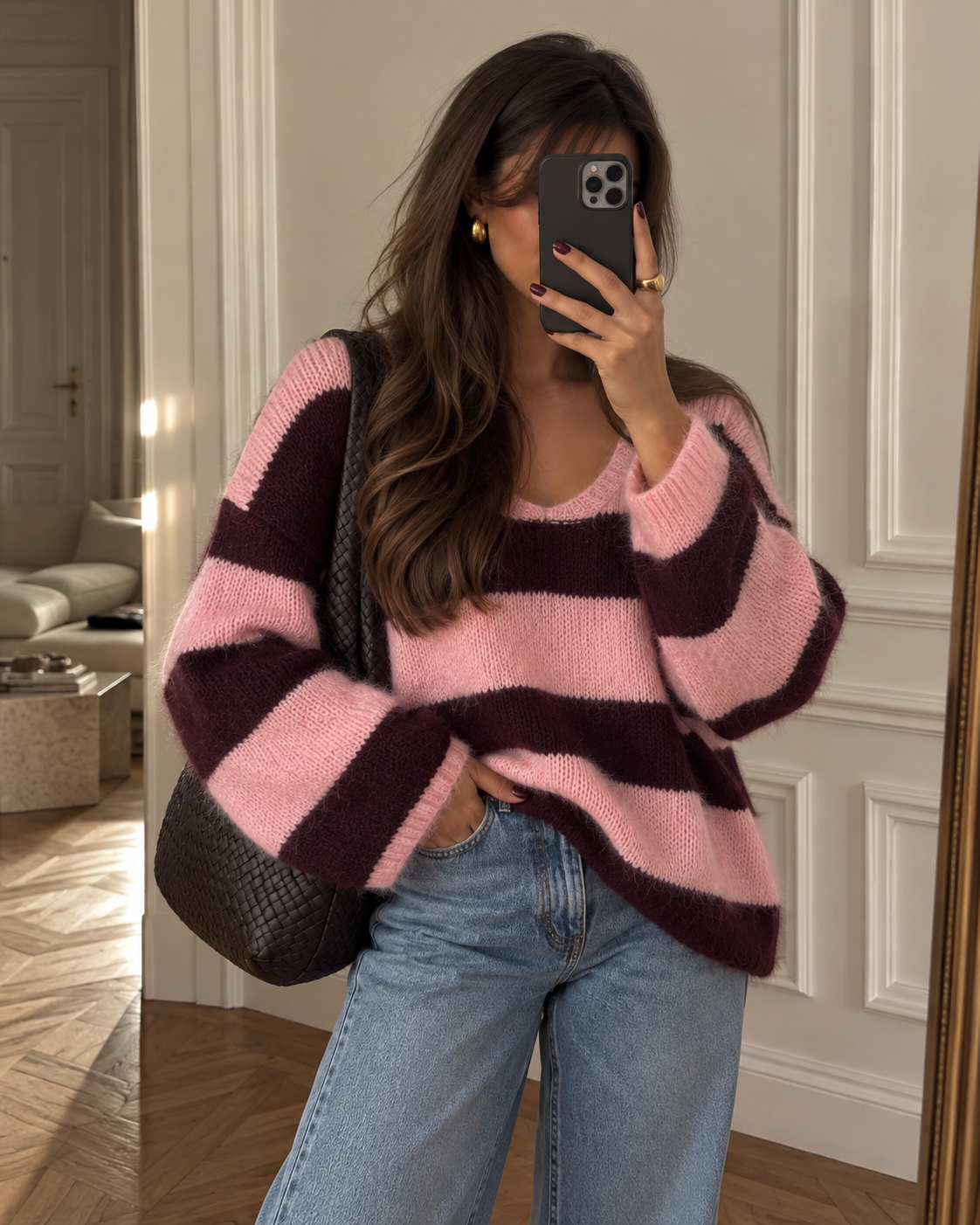 Alpaca Striped Sweater – Soft & Cozy