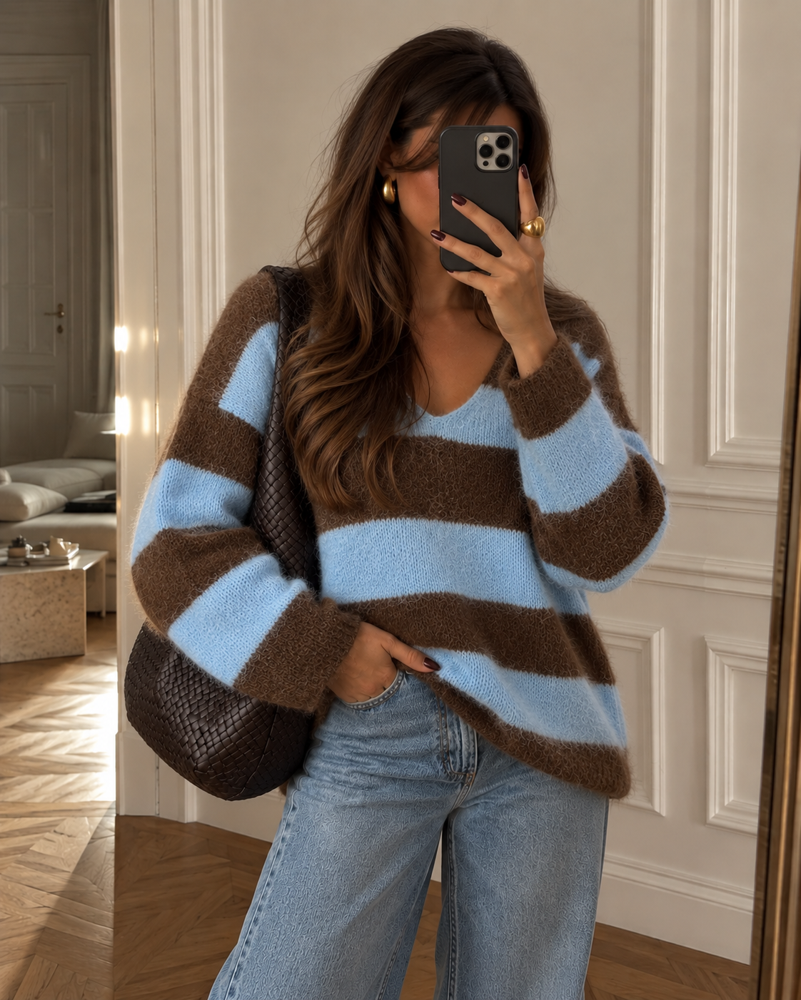 Alpaca Striped Sweater – Soft & Cozy
