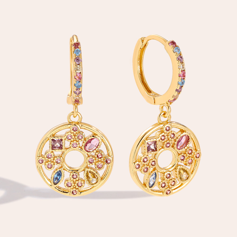 Ancient Circle Diamond Ohrringe - Pastel