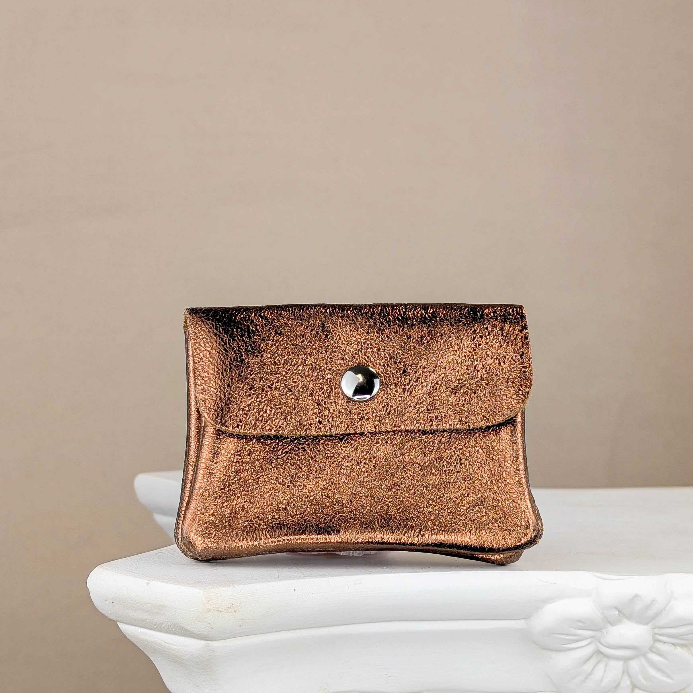 Leder Geldbeutel S - Bronze Metallic
