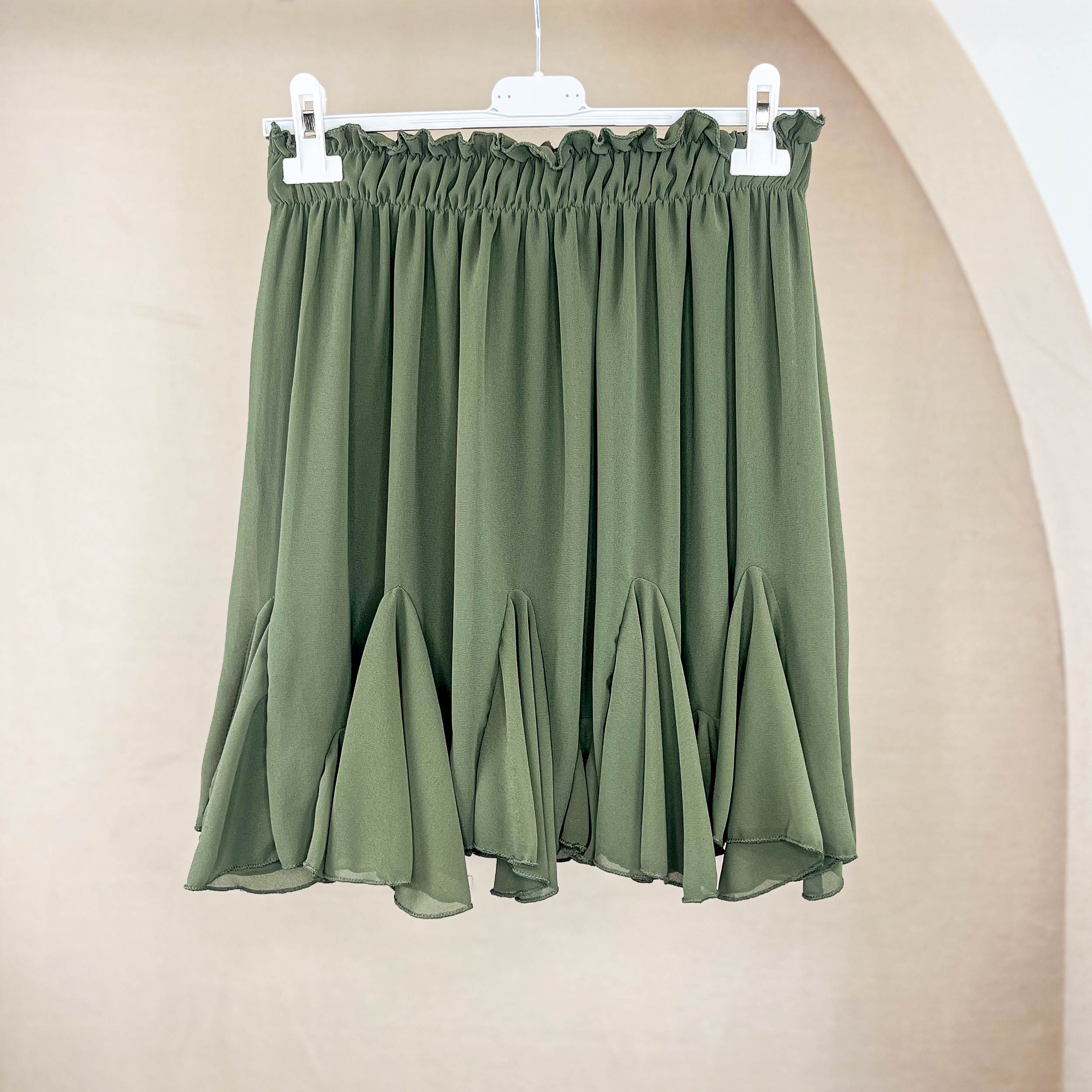 Elastischer Rock Khaki