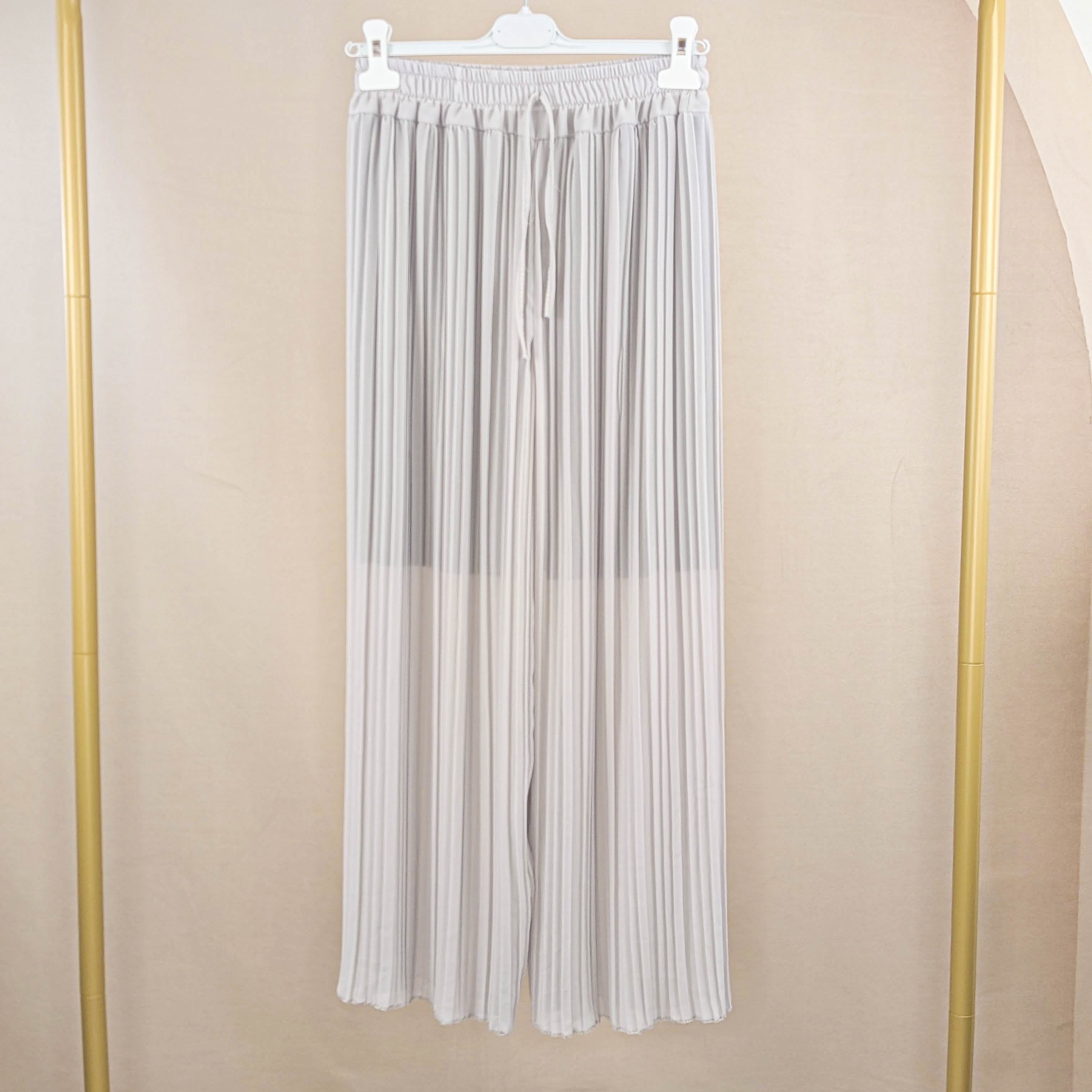 Plisee Hose - Grau