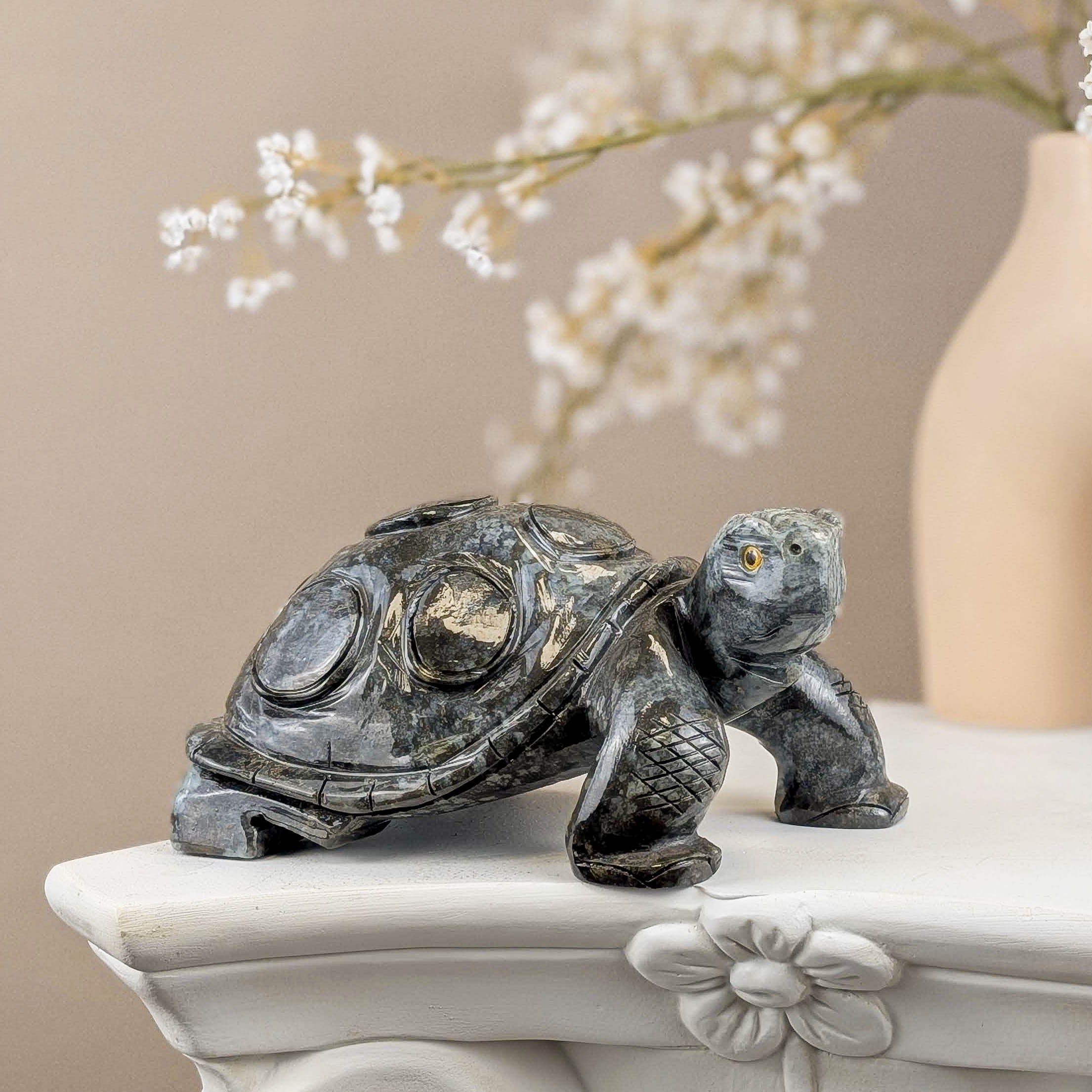 Schildkröten Carving aus Speckstein