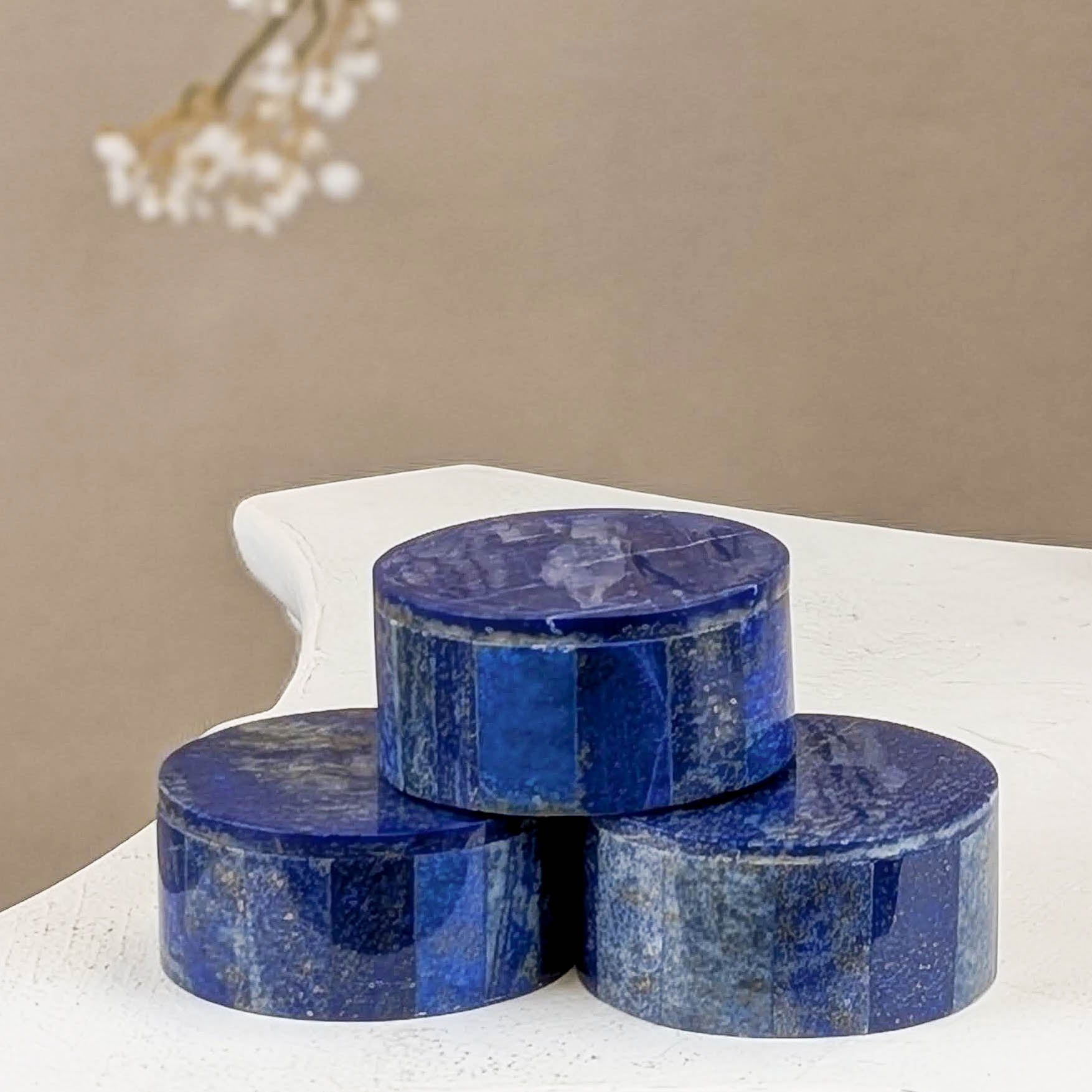 Lapislazuli Dose mit Deckel