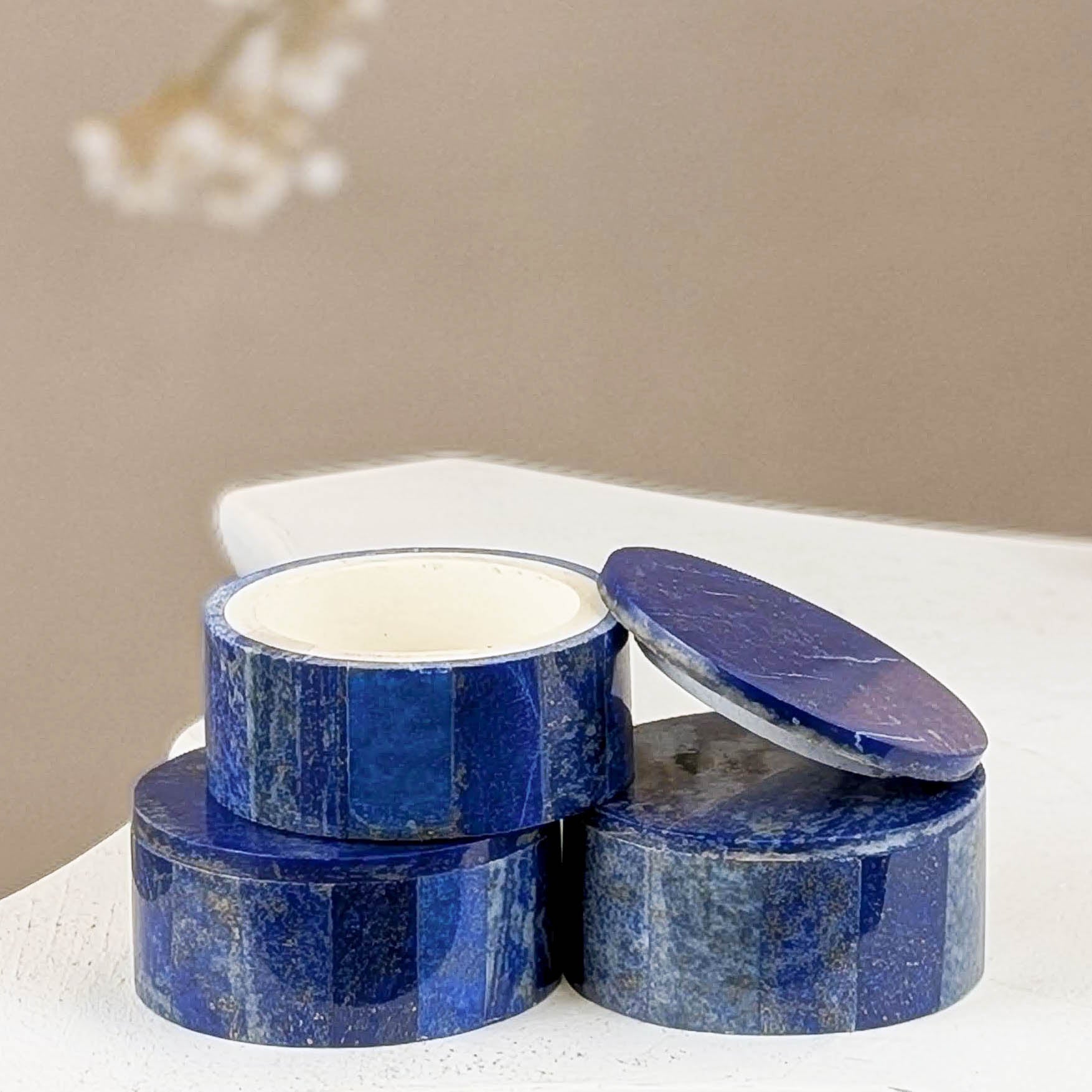 Lapislazuli Dose mit Deckel