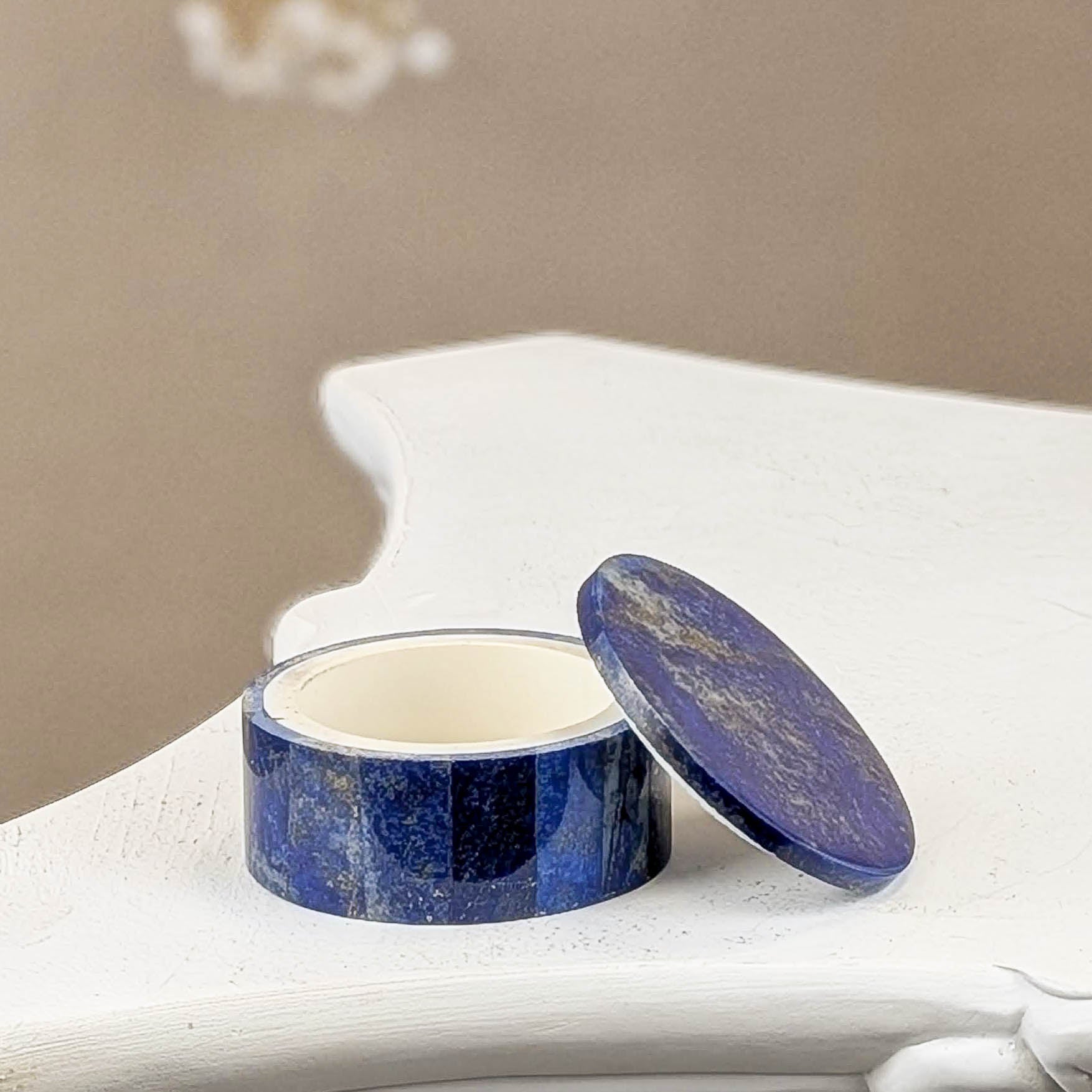 Lapislazuli Dose mit Deckel