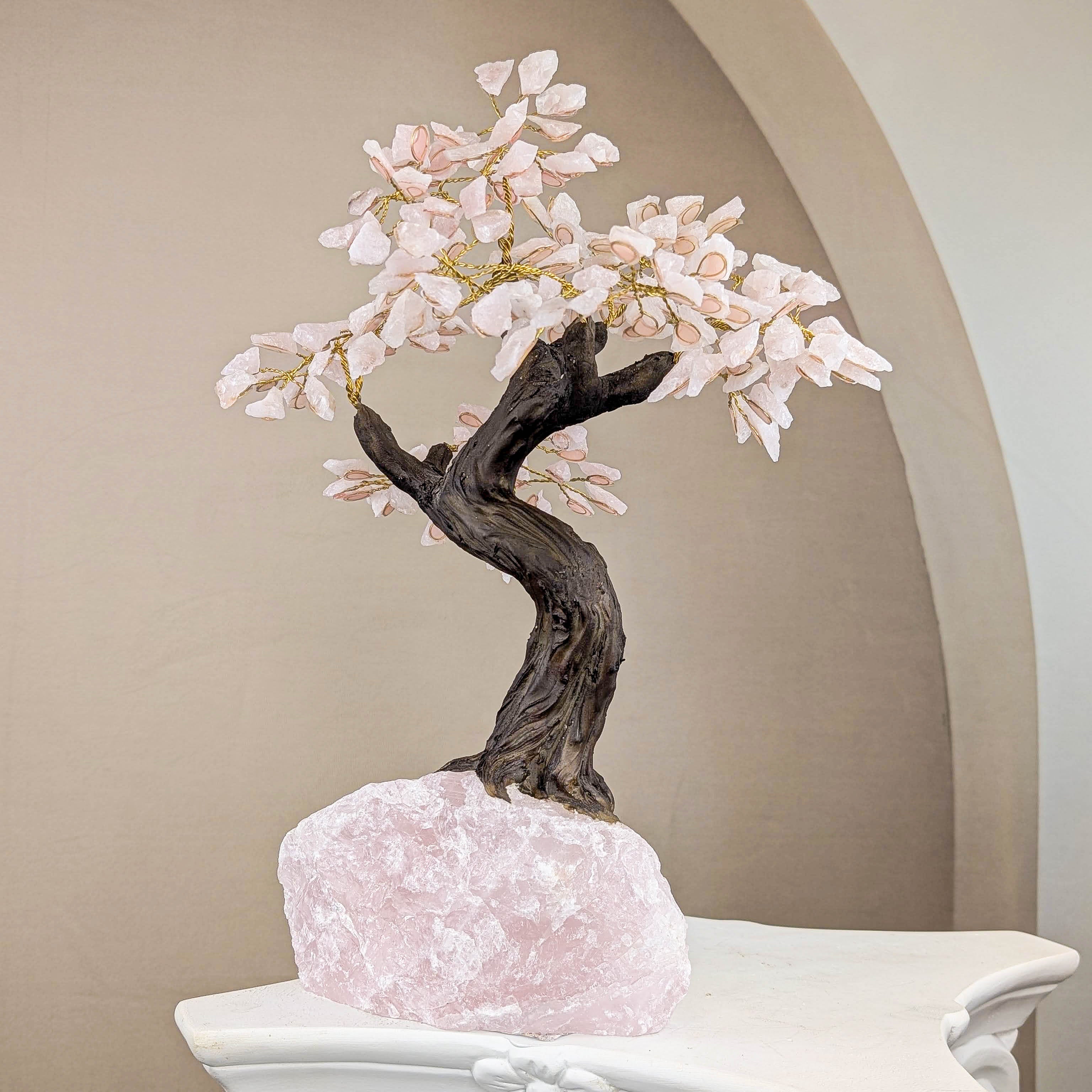 Edelsteinbaum aus Rosenquarz