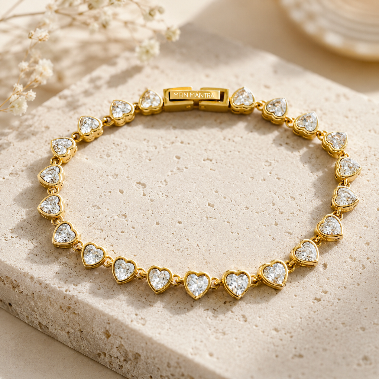 Herz Eternity Armband mit CZ Zirkonia Silber oder Gold | MEIN MANTRA