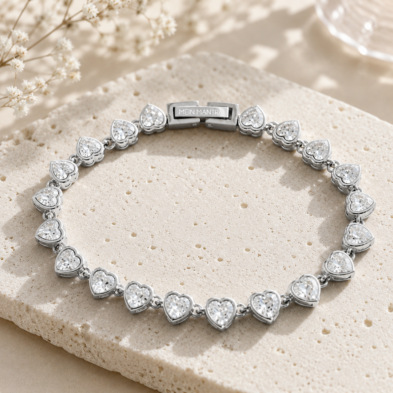 Herz Eternity Armband mit CZ Zirkonia Silber oder Gold | MEIN MANTRA