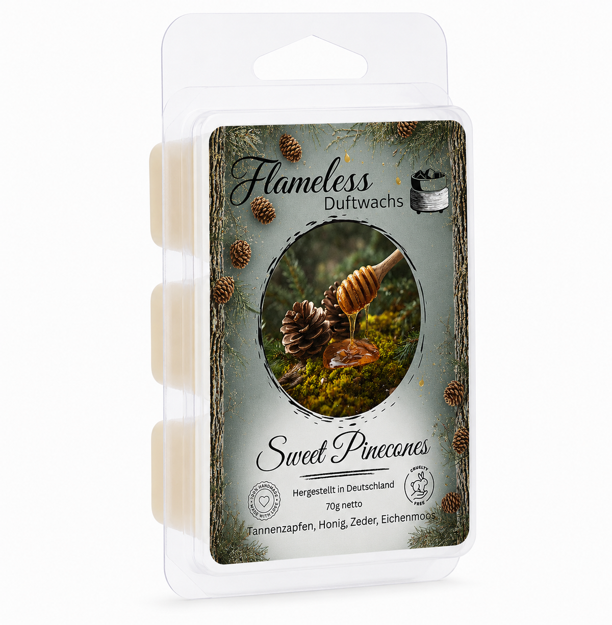 FLAMELESS Soja-Duftwachs SWEET PINECONES 70 g