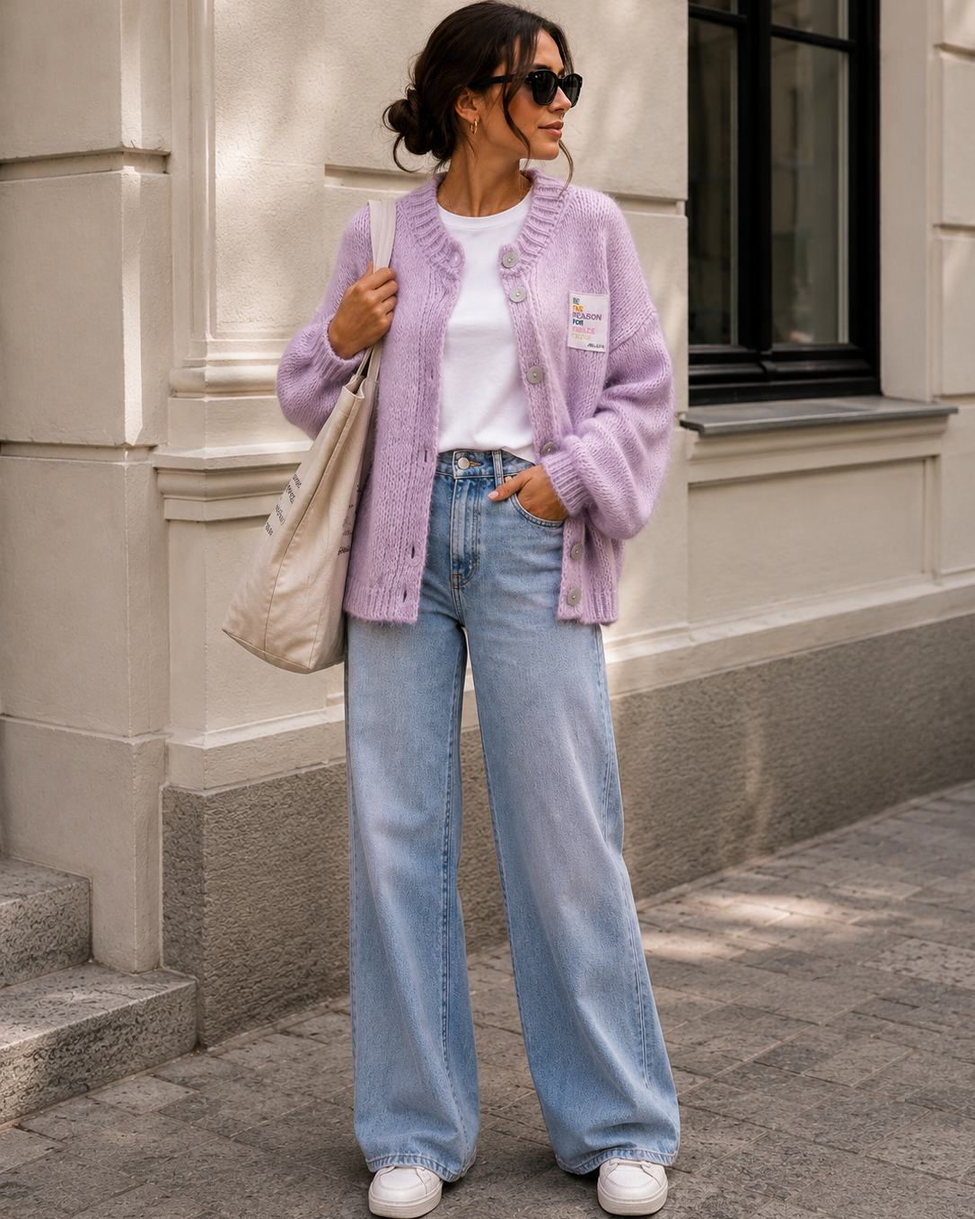 Be the Reason for Smiles Today Cardigan - Lavendel