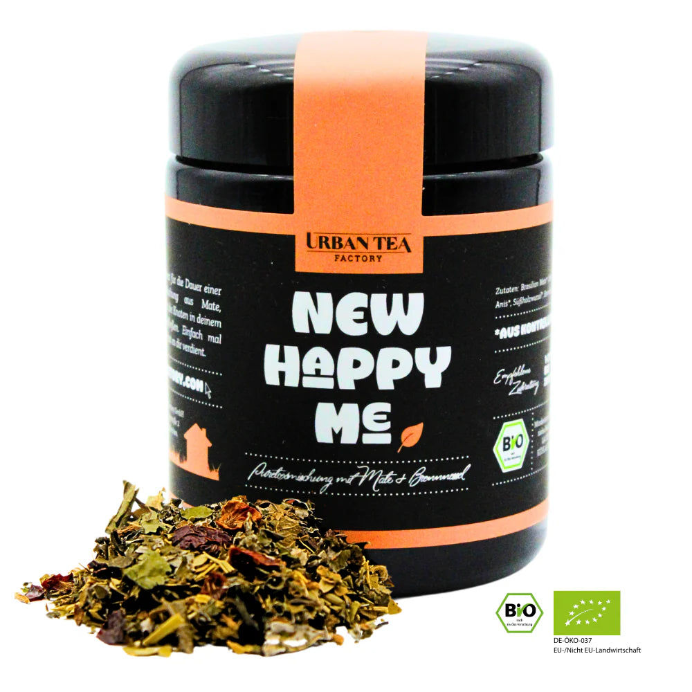New Happy Me – Bio-Puretoxmischung mit Mate & Brennnessel – 50g Dose