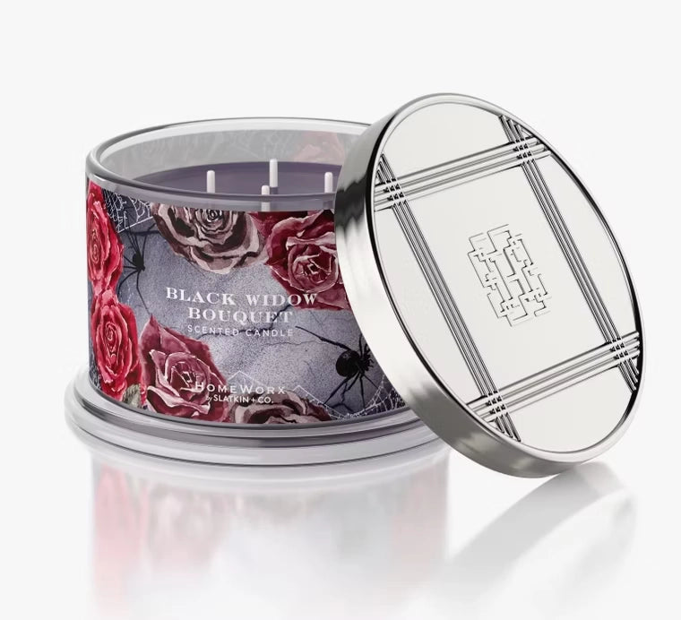 Black Widow Bouquet – 4-Docht Duftkerze | Brombeere, Rose, Amber & Patschuli | 510 g