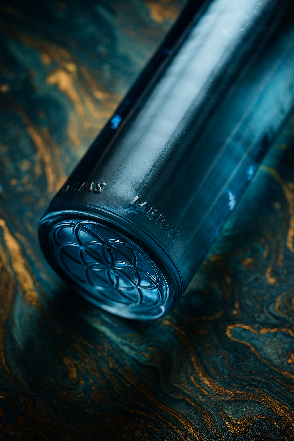 Manifestation Glasflasche – OmWater Gratitude