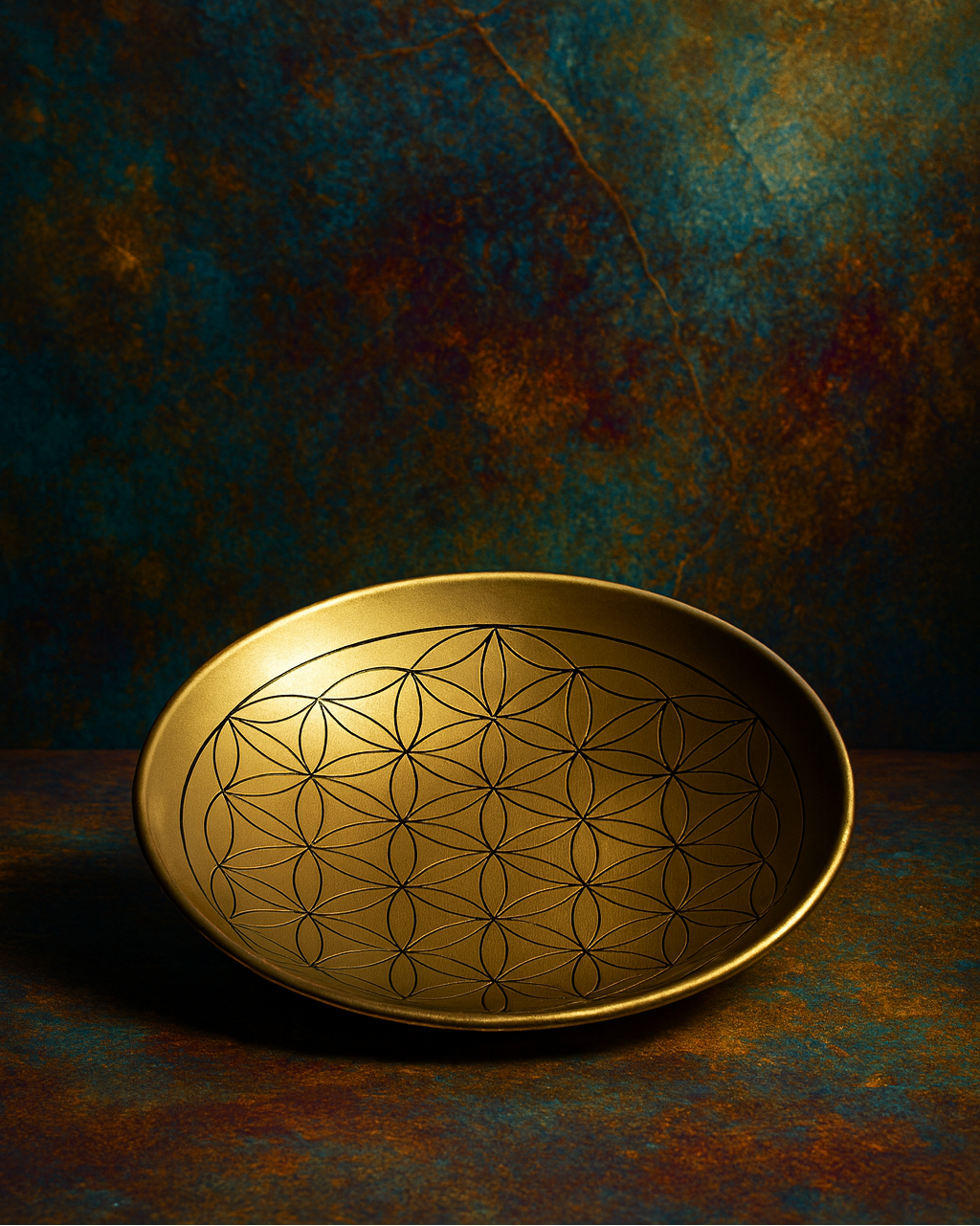 Blume des Lebens Messingschale
